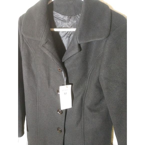 Wool Trench Coat Winter Long Thick Overcoat - Picture 4 of 7